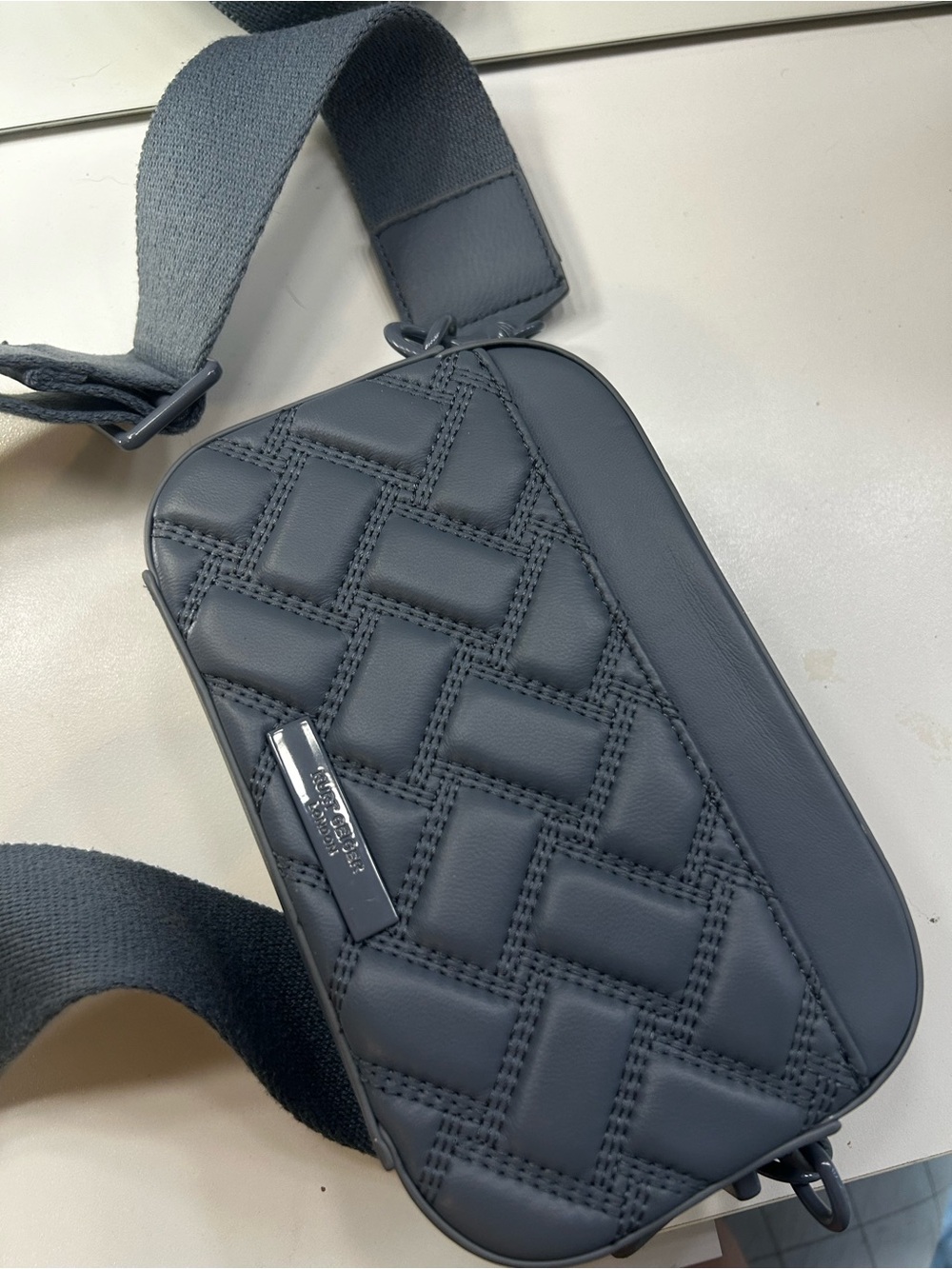 Kurt Geiger Quilted Belt Bag in Black - Picture 2 of 2